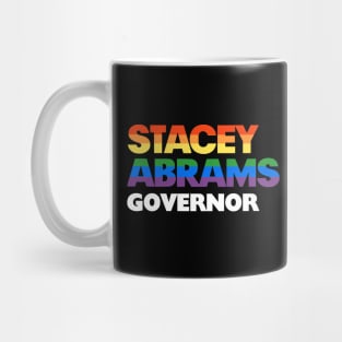 Stacey Abrams 2022 LGBT Rainbow Design: Stacy Abrams For Georgia Governor Mug